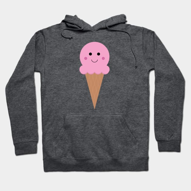 Pink Ice Cream Cone Hoodie by Gold Star Creative